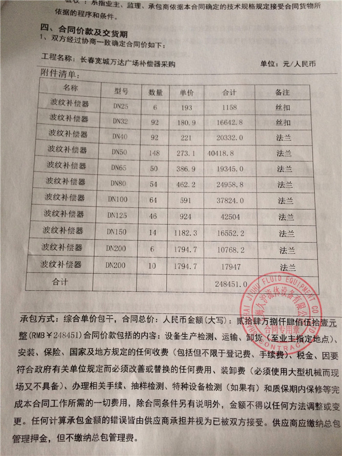 长春宽城万达广场采用上海91视频最新网址波纹补偿器